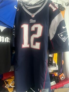Men's Nike Tom Brady Navy New England Patriots Elite Jersey 4XL (60)